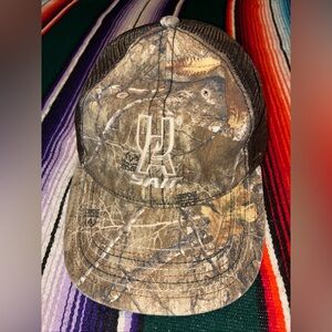 Outdoor Cap UA SALT Camo Mesh Trucker Hat USA Flag Brim